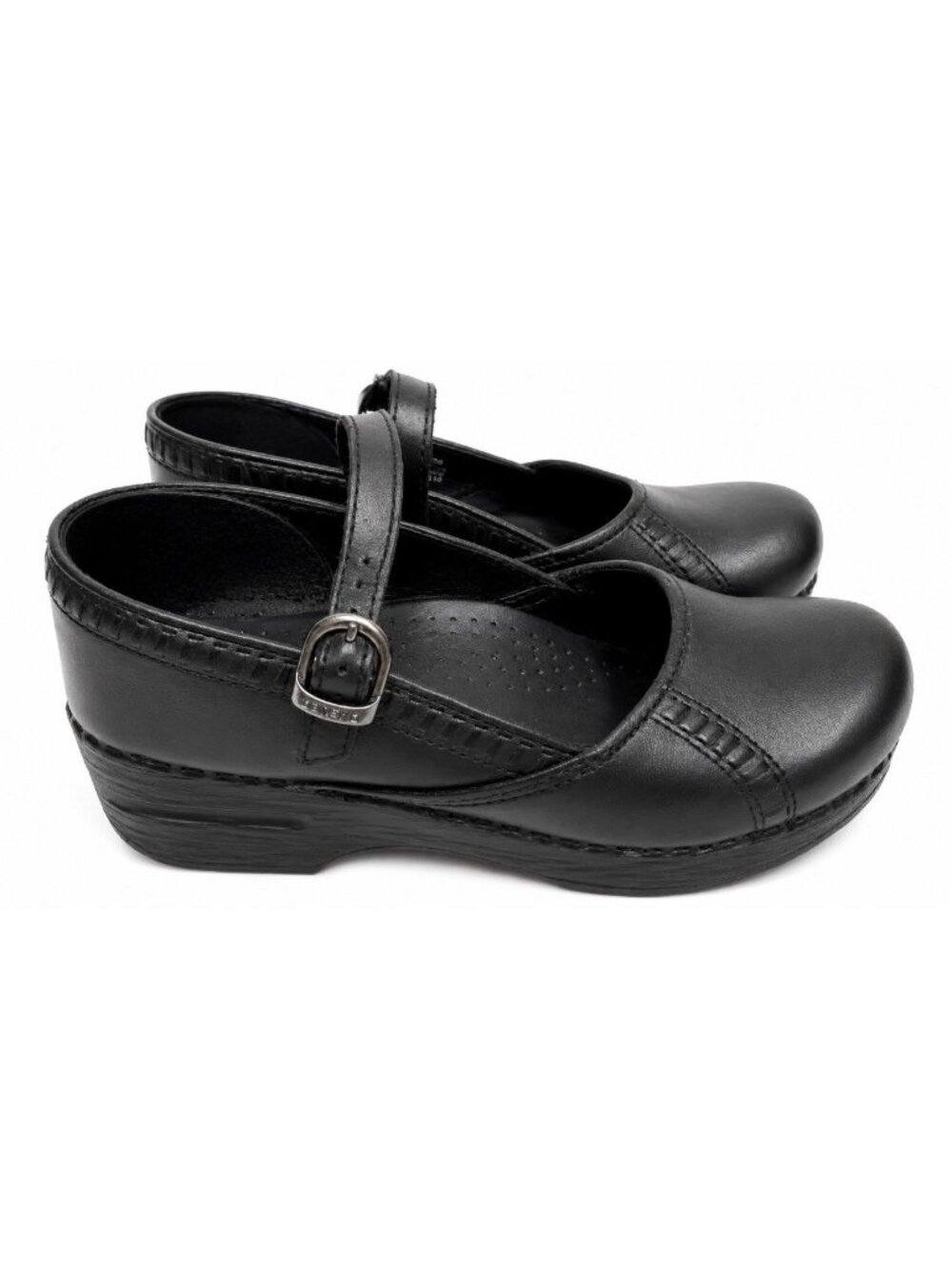 Dansko Women's Black Leather Mary Jane Clogs Size 7.5-8 (EU38) Comfort Shoes